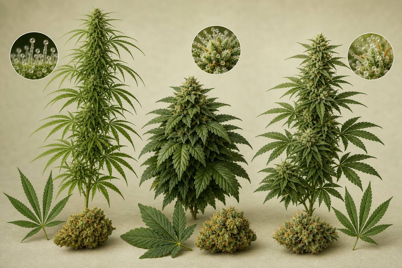 Tipos de marihuana: sativa, índica, híbrida y nombres populares
